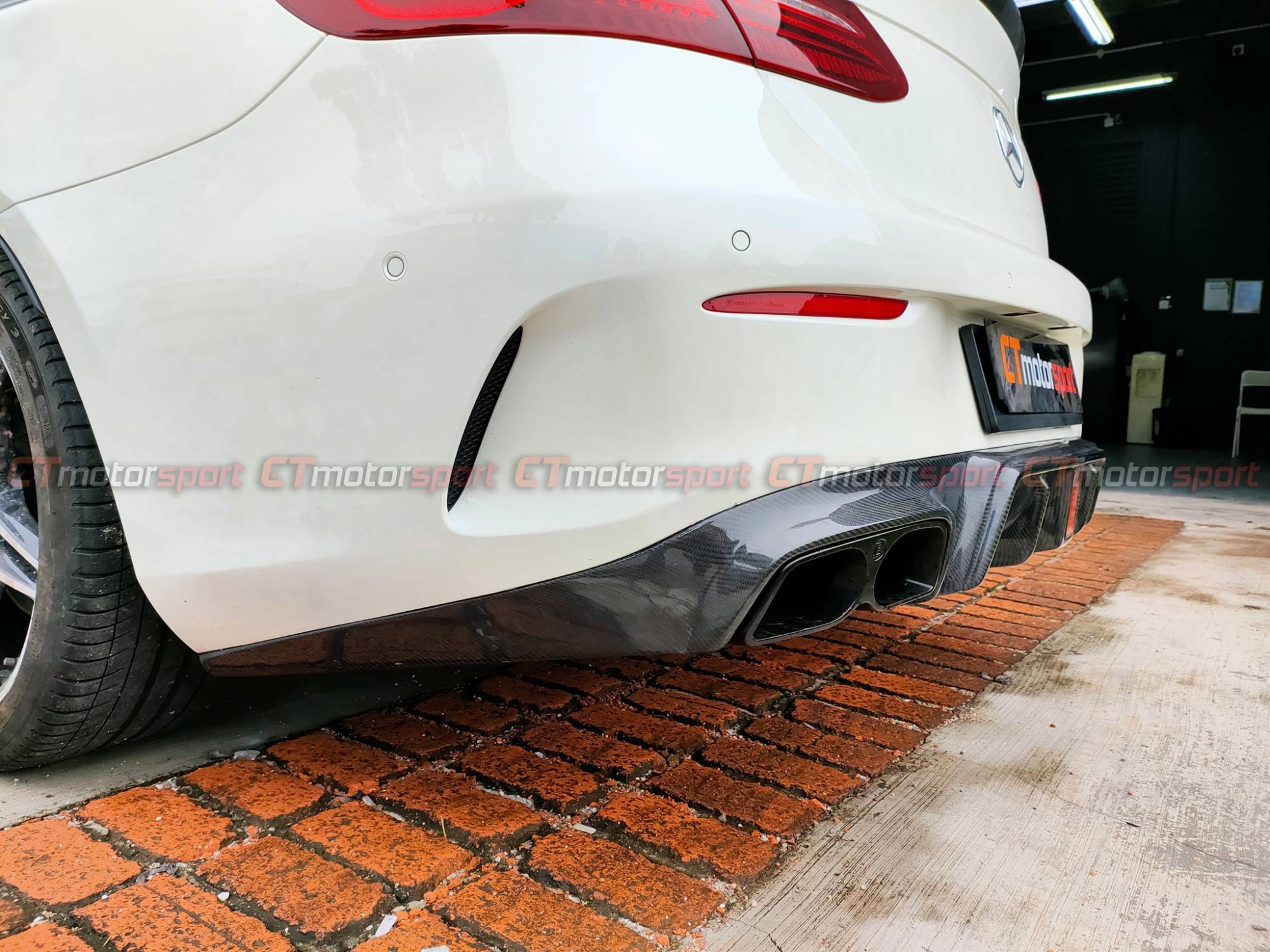 MercedesBenz C238 Coupe Installed Brabus Style Carbon Fibre Rear Diffuser