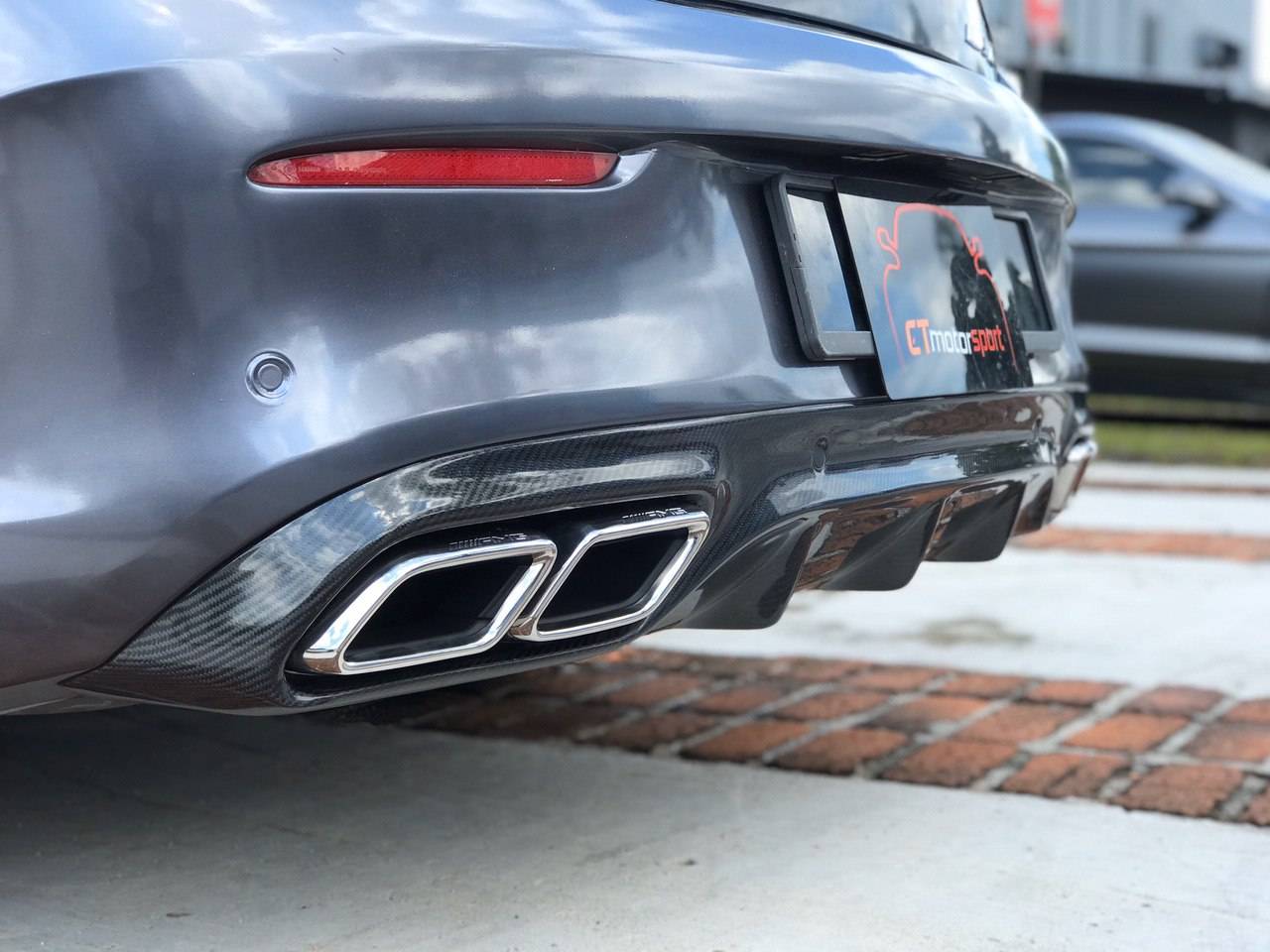 MercedesBenz CClass W205 Coupe Installed AMG Carbon Fibre Rear Diffuser