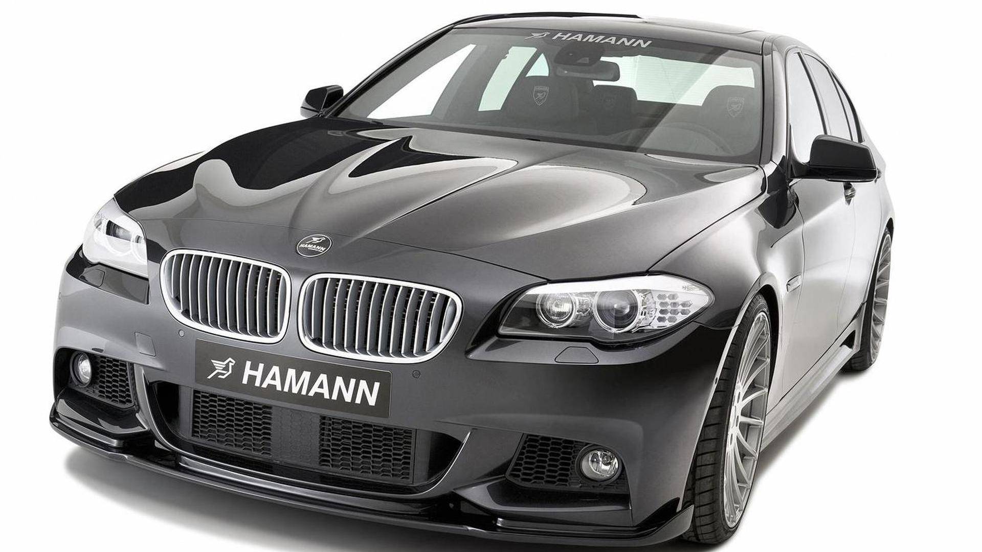 BMW F10 5 Series Installed Hamann Style Carbon Fibre Front Lips