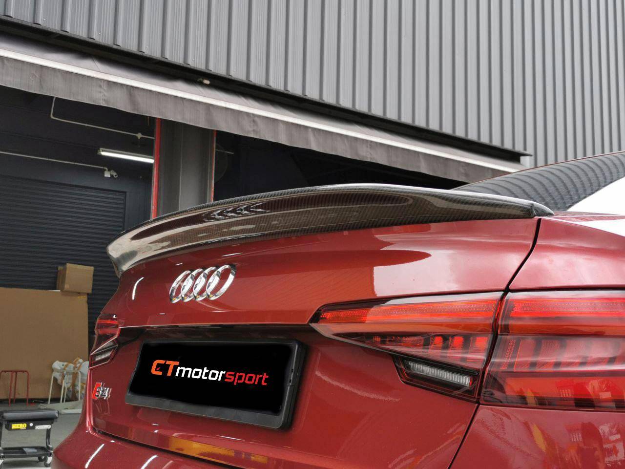 Audi A4 S4 RS4 B9 Installed Carbon Fibre Caractere Rear Spoiler