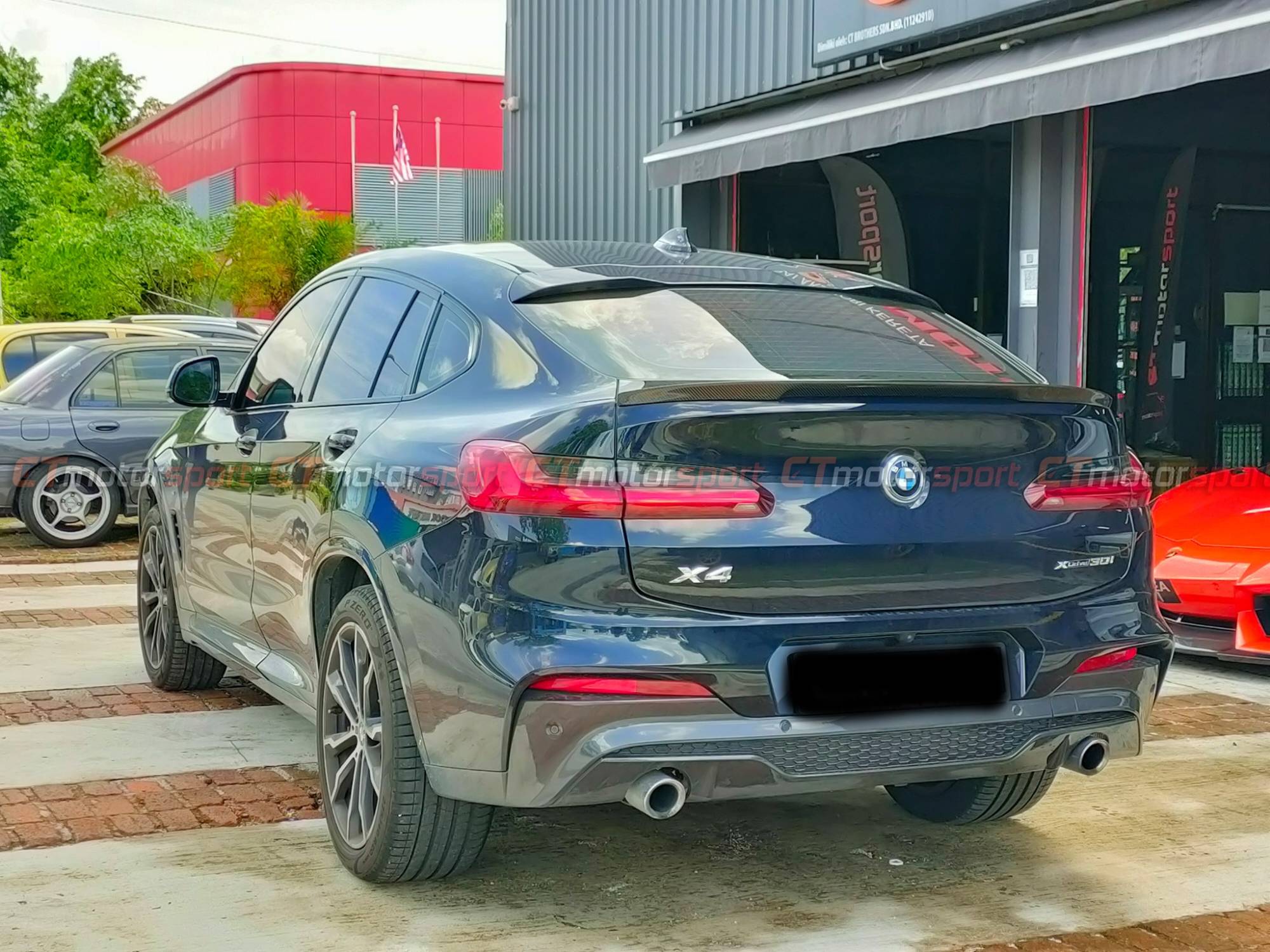 BMW X4 G02 Installed MPerformance Carbon FIber Rear Spoiler