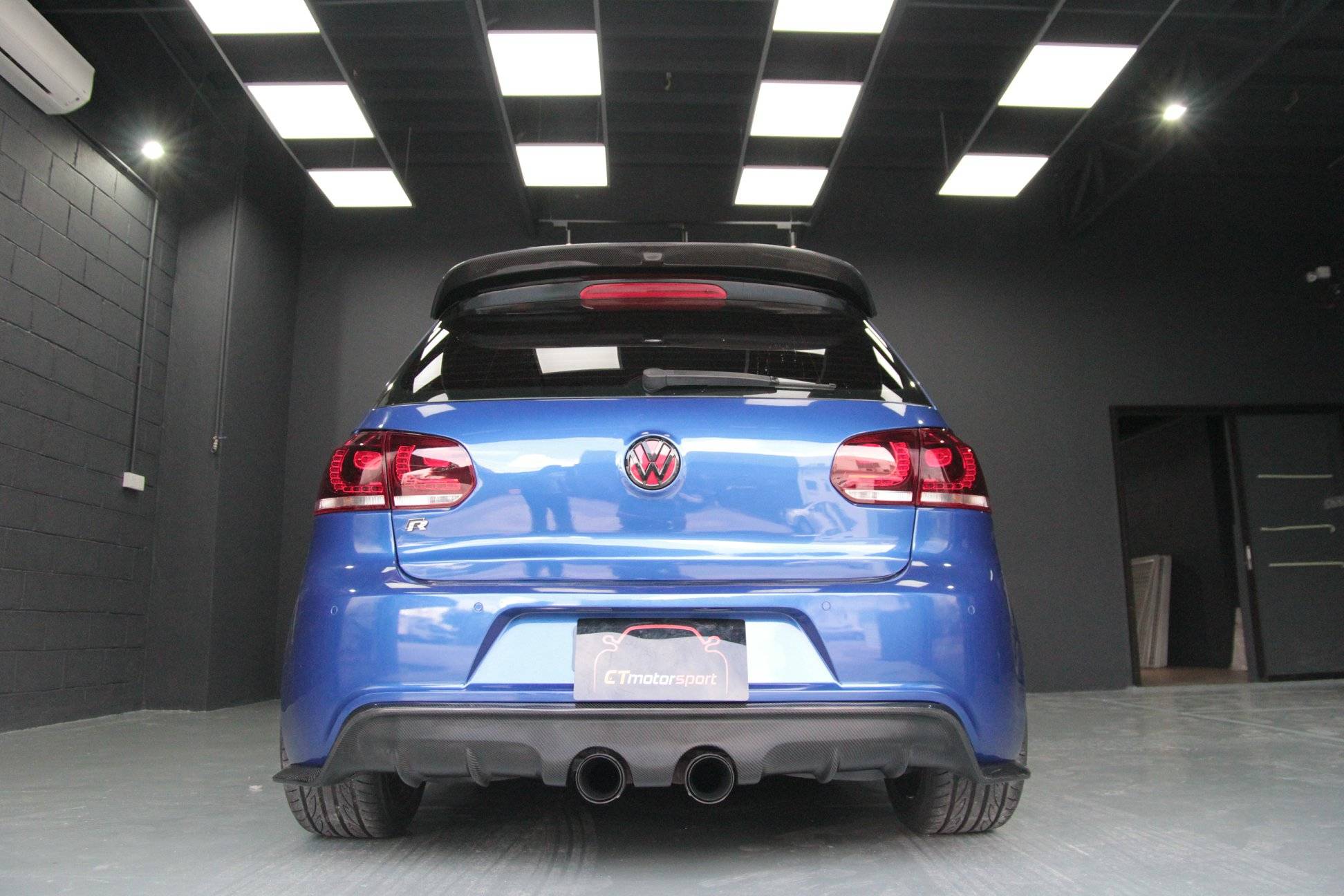 Volkswagen Golf MK6 Installed Carbon Fiber Rear Diffuser R20 AddOn Kit