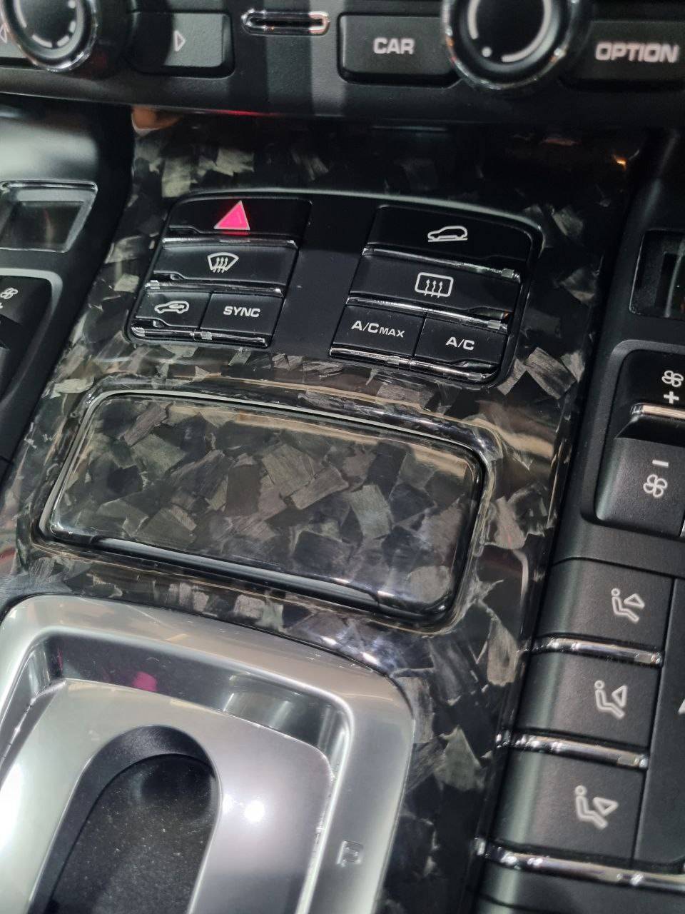 Porsche Cayenne Turbo Carbon Centre Console Interior Trim