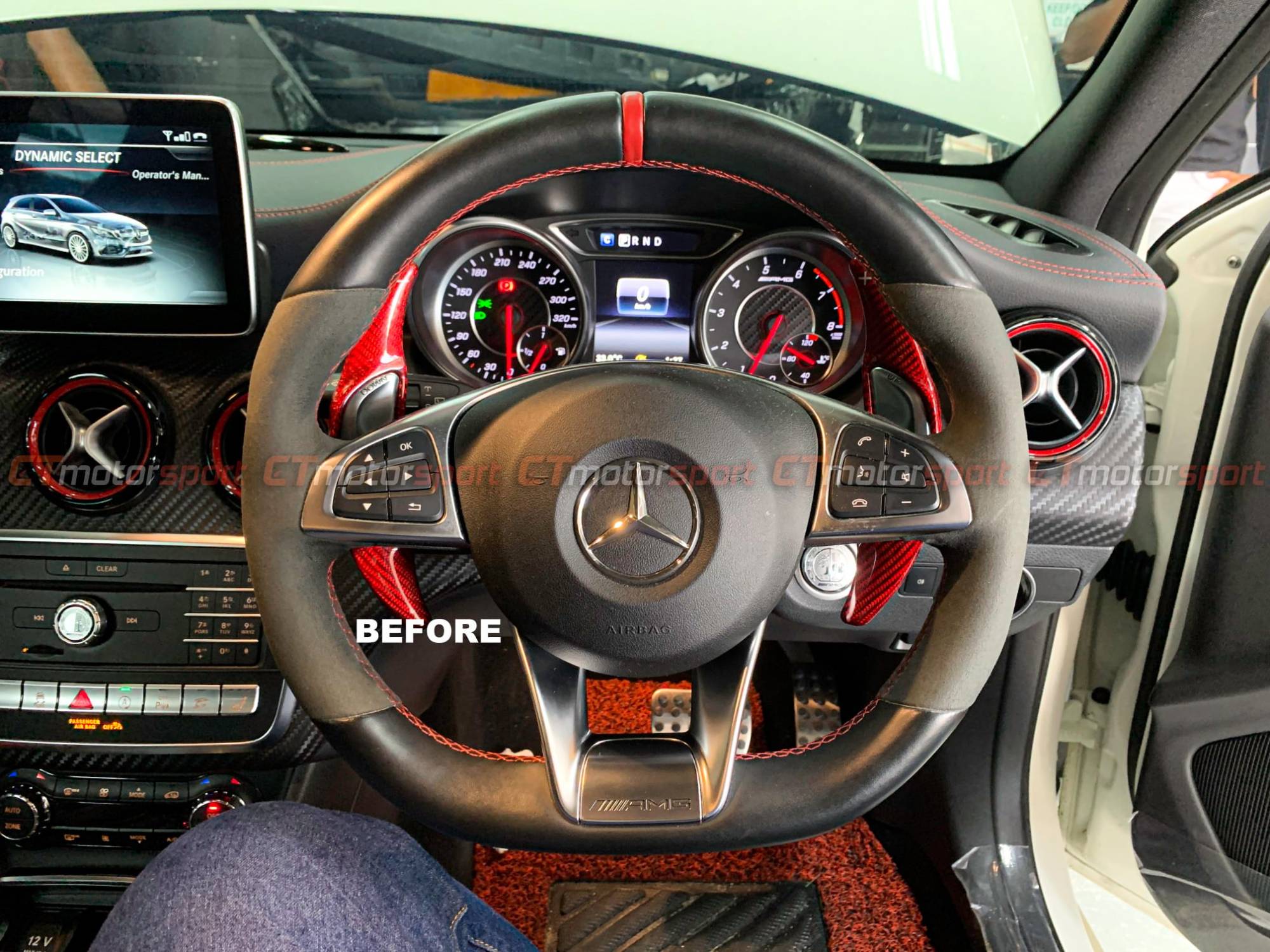 Mercedes Benz CClass W205 Installed Wheel Steering Alcantara Cover