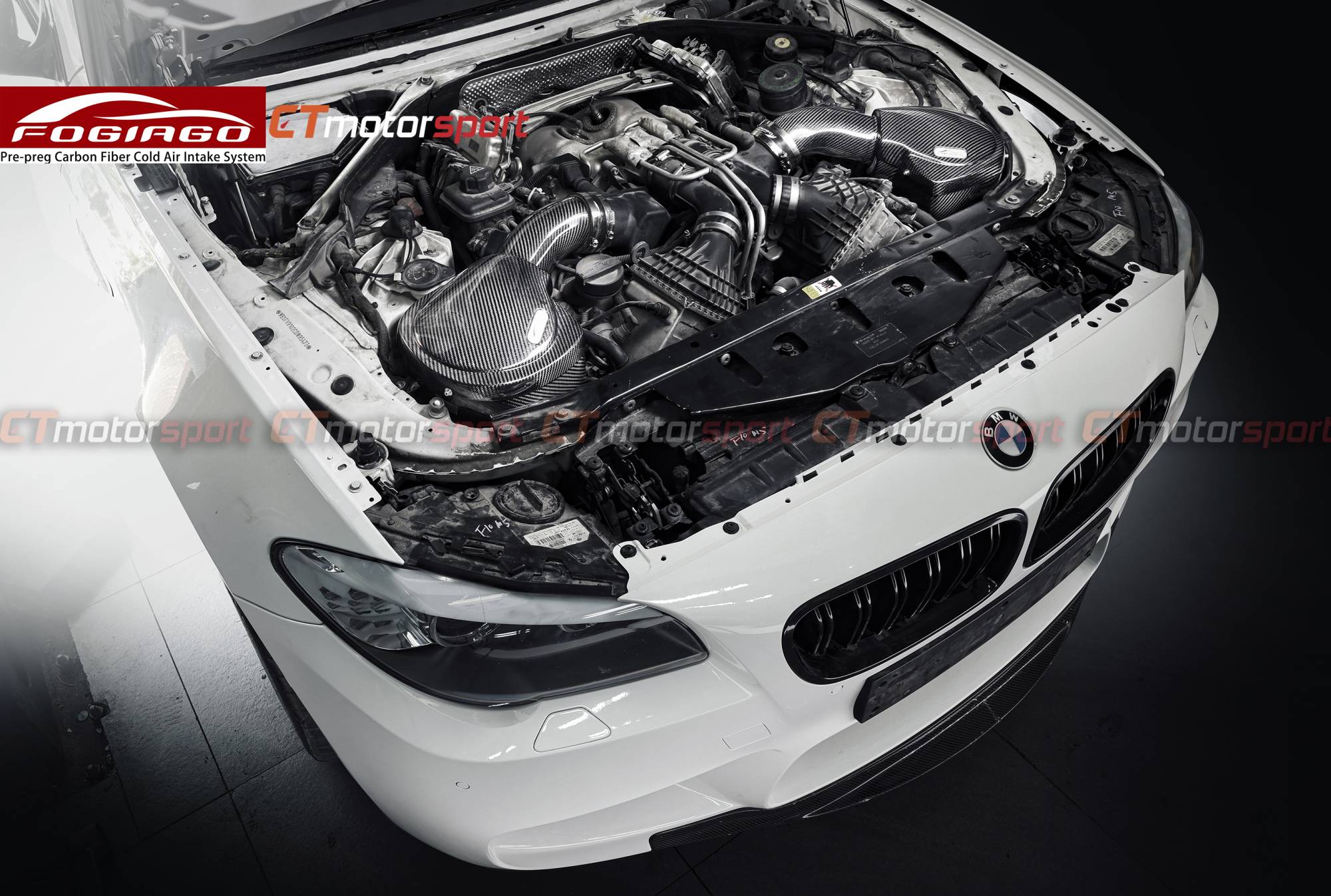 BMW F10/F12 M5/M6 4.4T FOGIAGO Dry Carbon Cold Air Intake with BMC Air