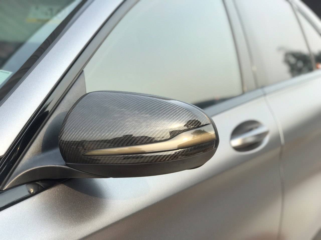 Mercedes Benz W205 Installed Carbon Fiber Side Mirror Replacement