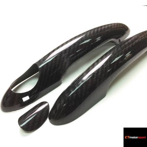 MINI Cooper / Cooper S F55 F56 Installed Dry Carbon Fibre Door Handle Cover
