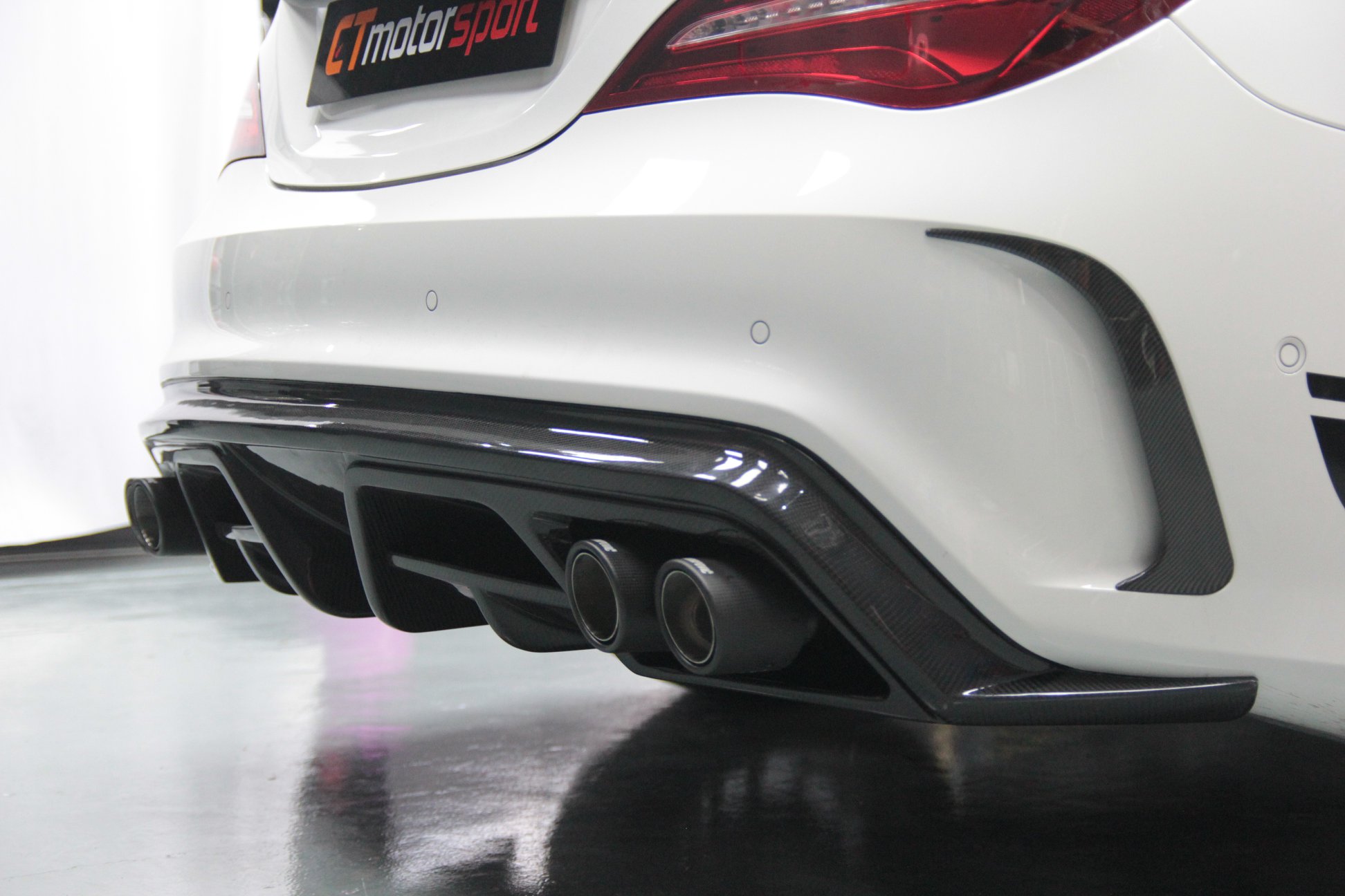 Mercedes Benz CLA CLA45 W117 Installed Piecha Carbon Fibre Rear Diffuser