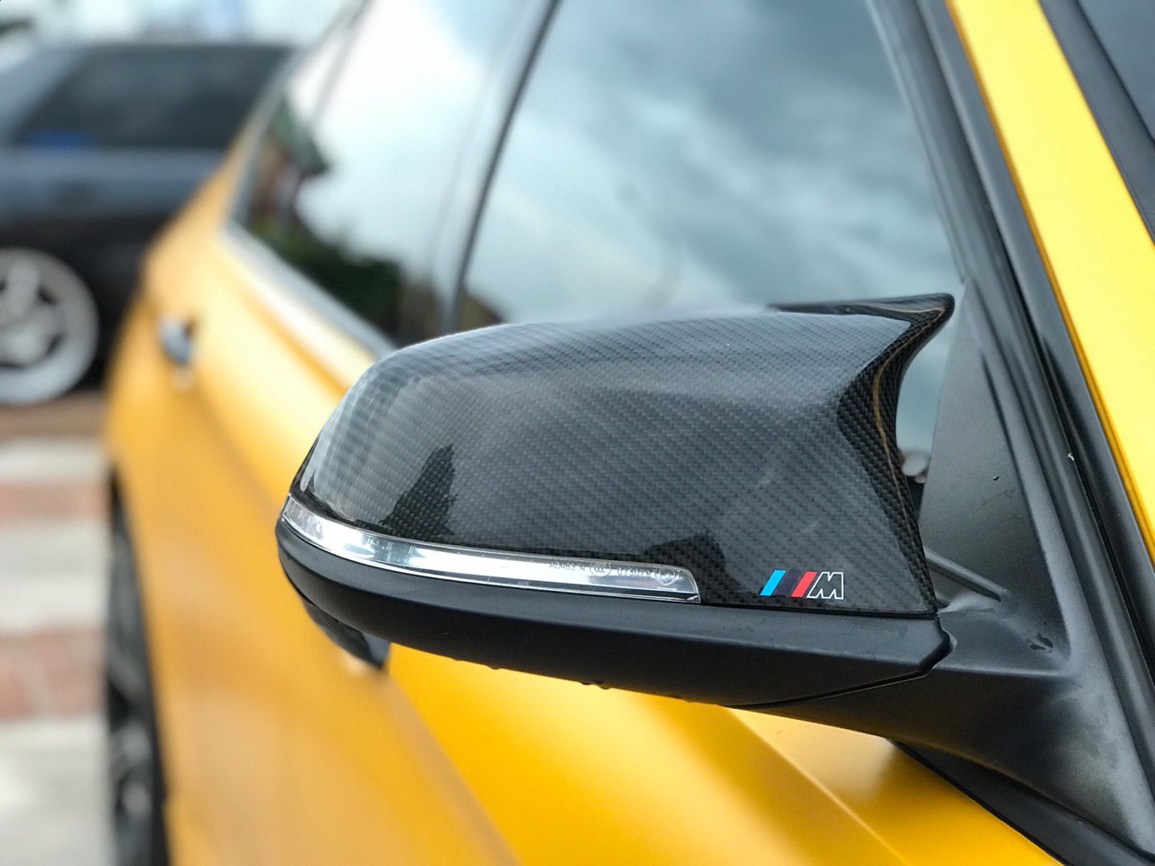 BMW F30 3 Series Installed M3 Carbon Fiber Side Mirror