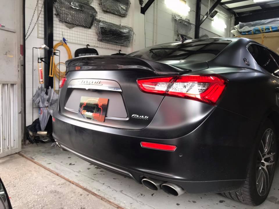 Maserati Ghibli Installed Aspec Style Carbon Fibre Rear Spoiler