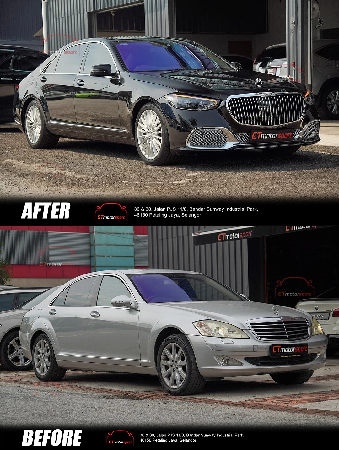 Mercedes-Benz Silver to Black