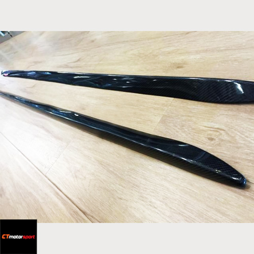 Audi A4 B8 B8.5 Installed Carbon Fiber Side Skirt Trim 