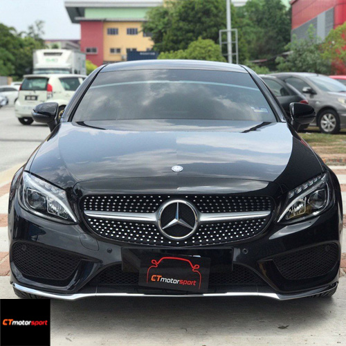 Mercedes Benz C205 Coupe Installed PSM Carbon Fiber Spoiler