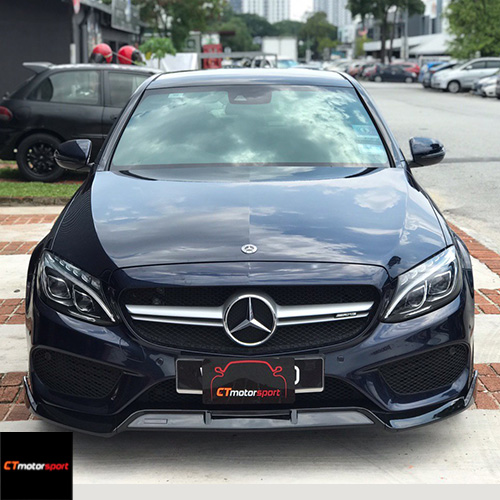 Mercedes Benz W205 Installed AMG Front Grill and BRABUS Front Lip