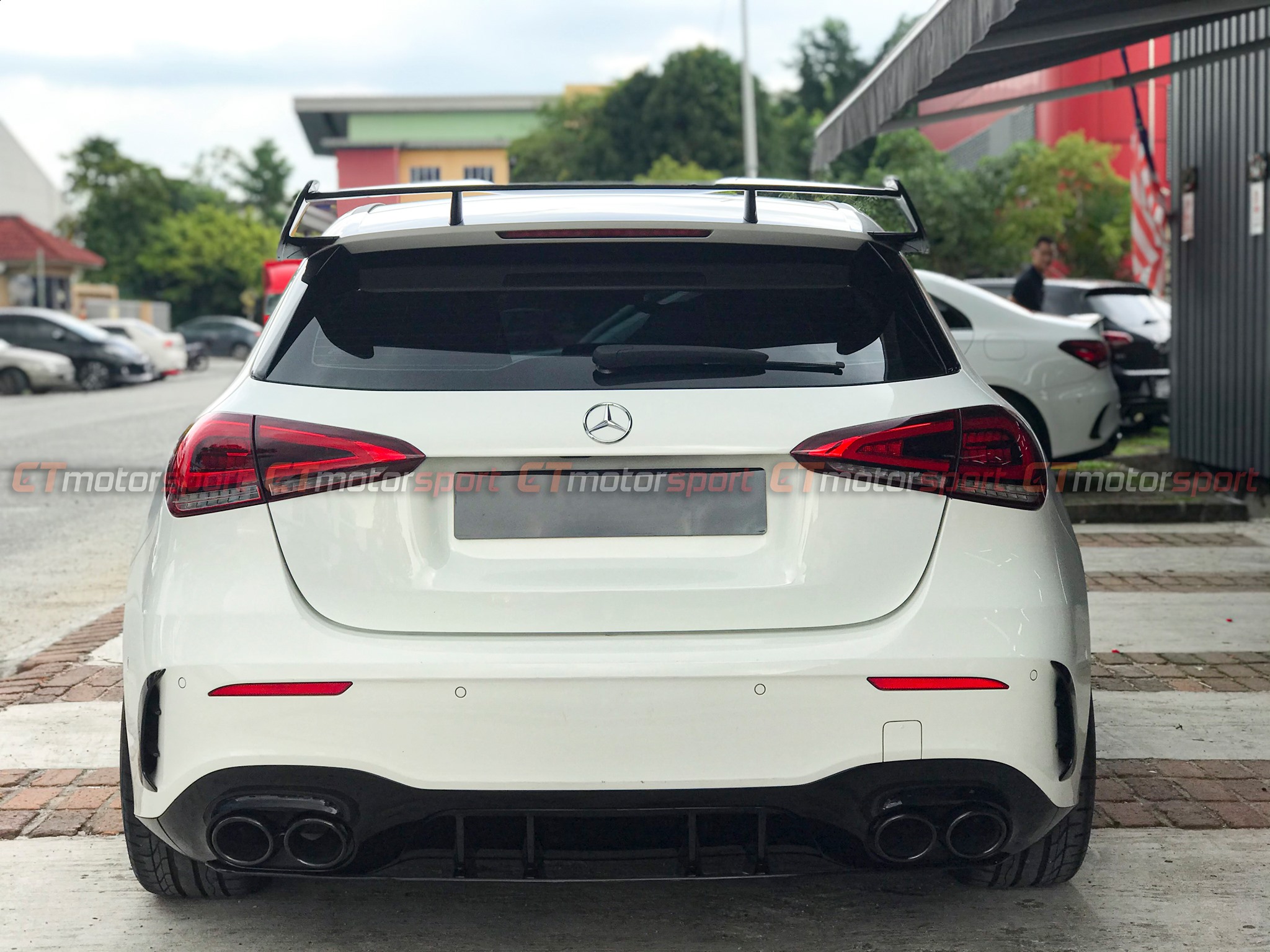 Mercedes Benz A-Class W177 Installed A45s Style Rear Diffuser 