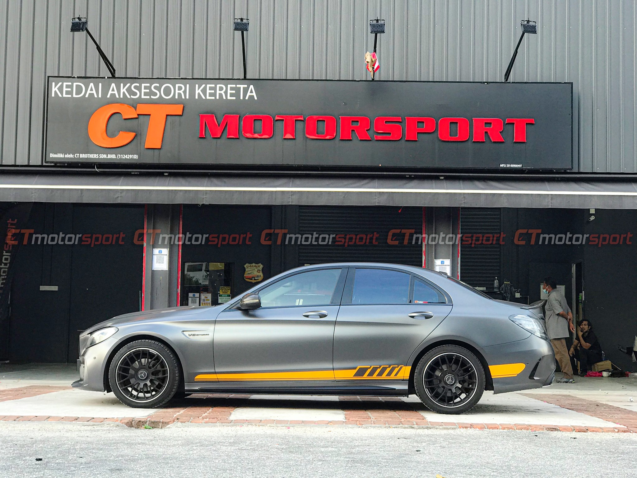 Mercedes Benz W205 Installed Black Mamba Style Front Bumper