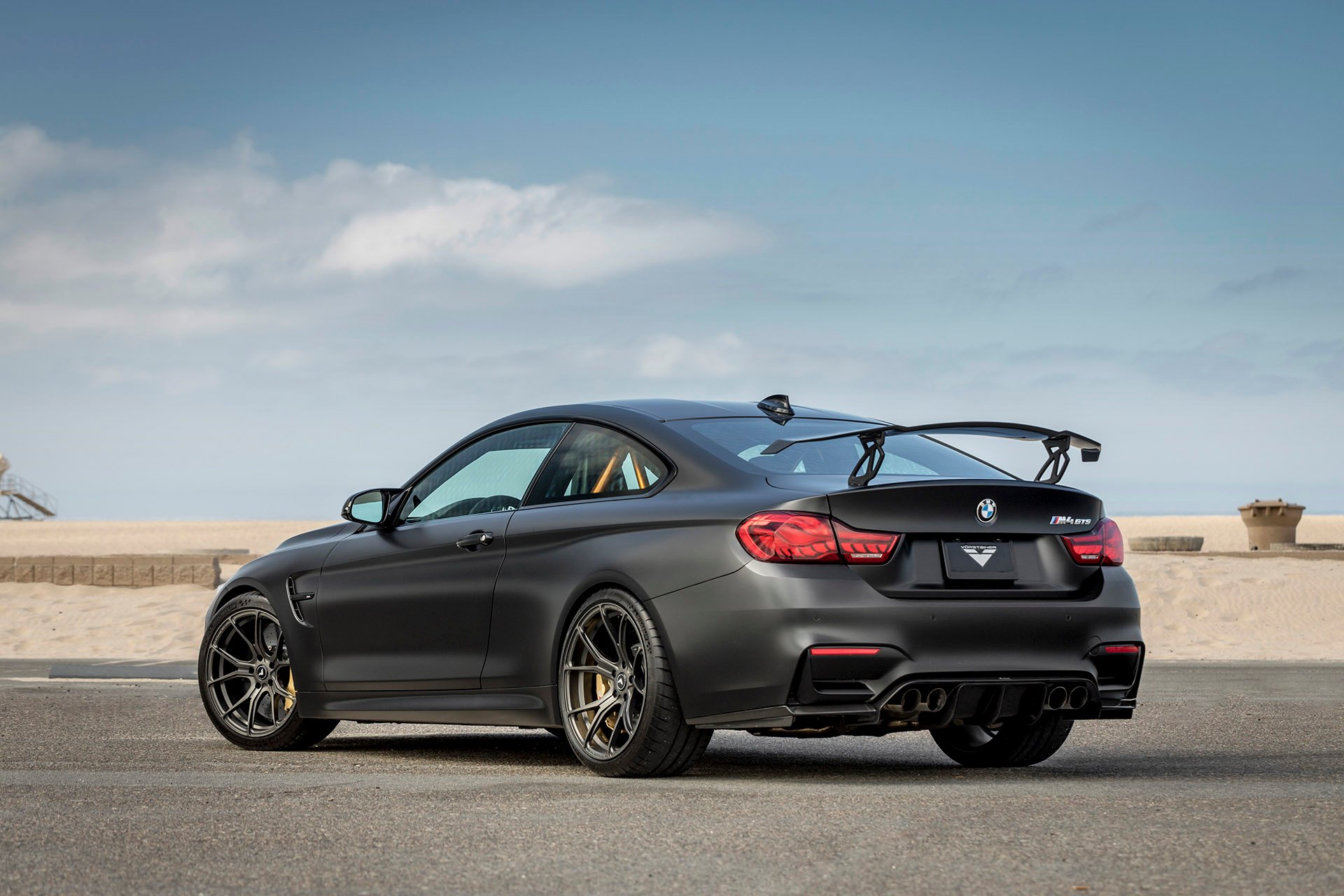 BMW F80 F82 M4 4 Series Installed Vorsteiner GT Wing Carbon Fibre Spoiler