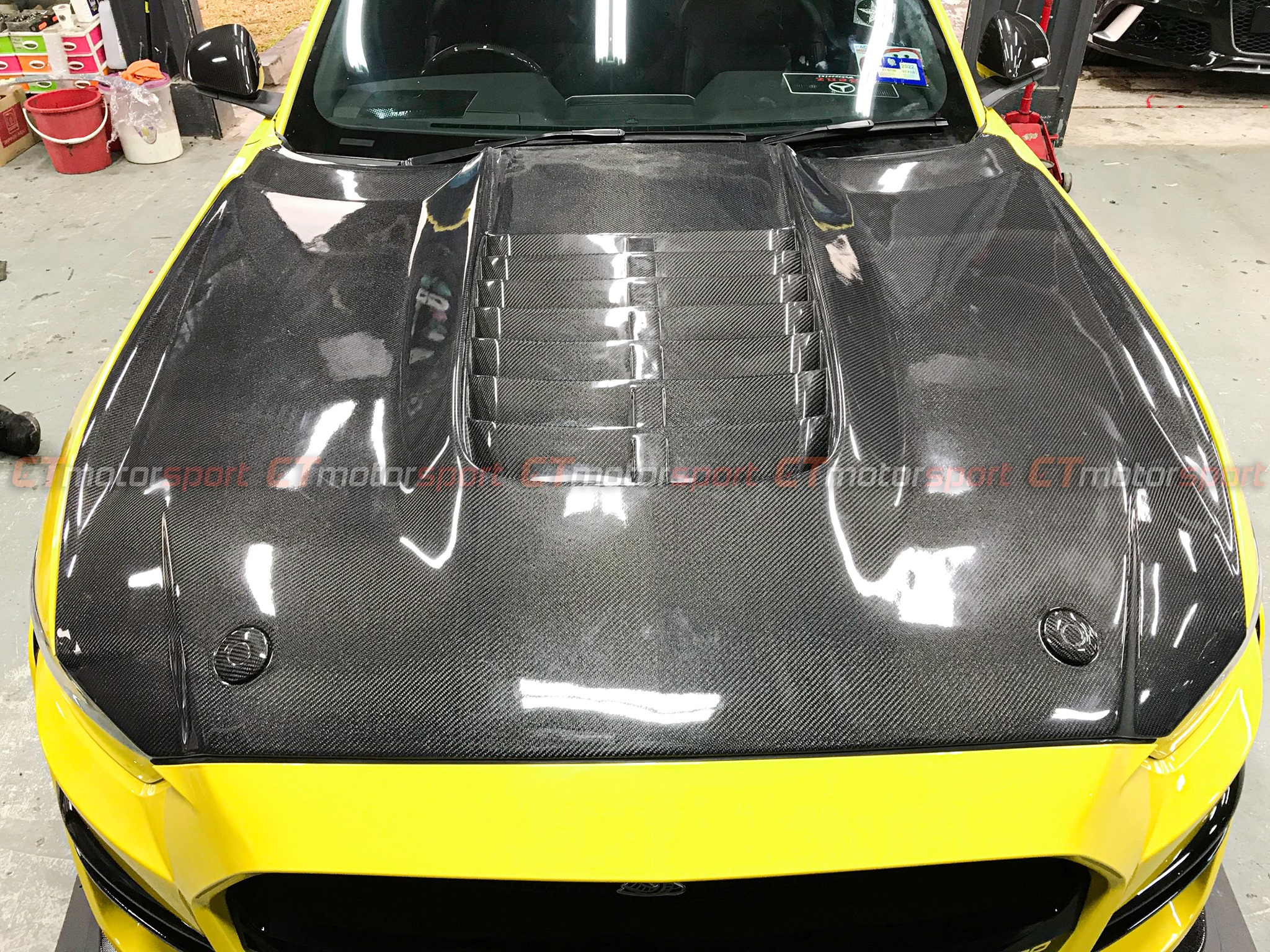 Ford Mustang 2.3 / 5.0 Installed GT500 Carbon Fibre Hood Bonnet