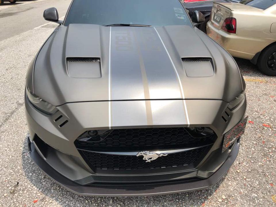 Ford Mustang 2.3 / 5.0 Installed Rocket Bunny Front Hood Bonnet