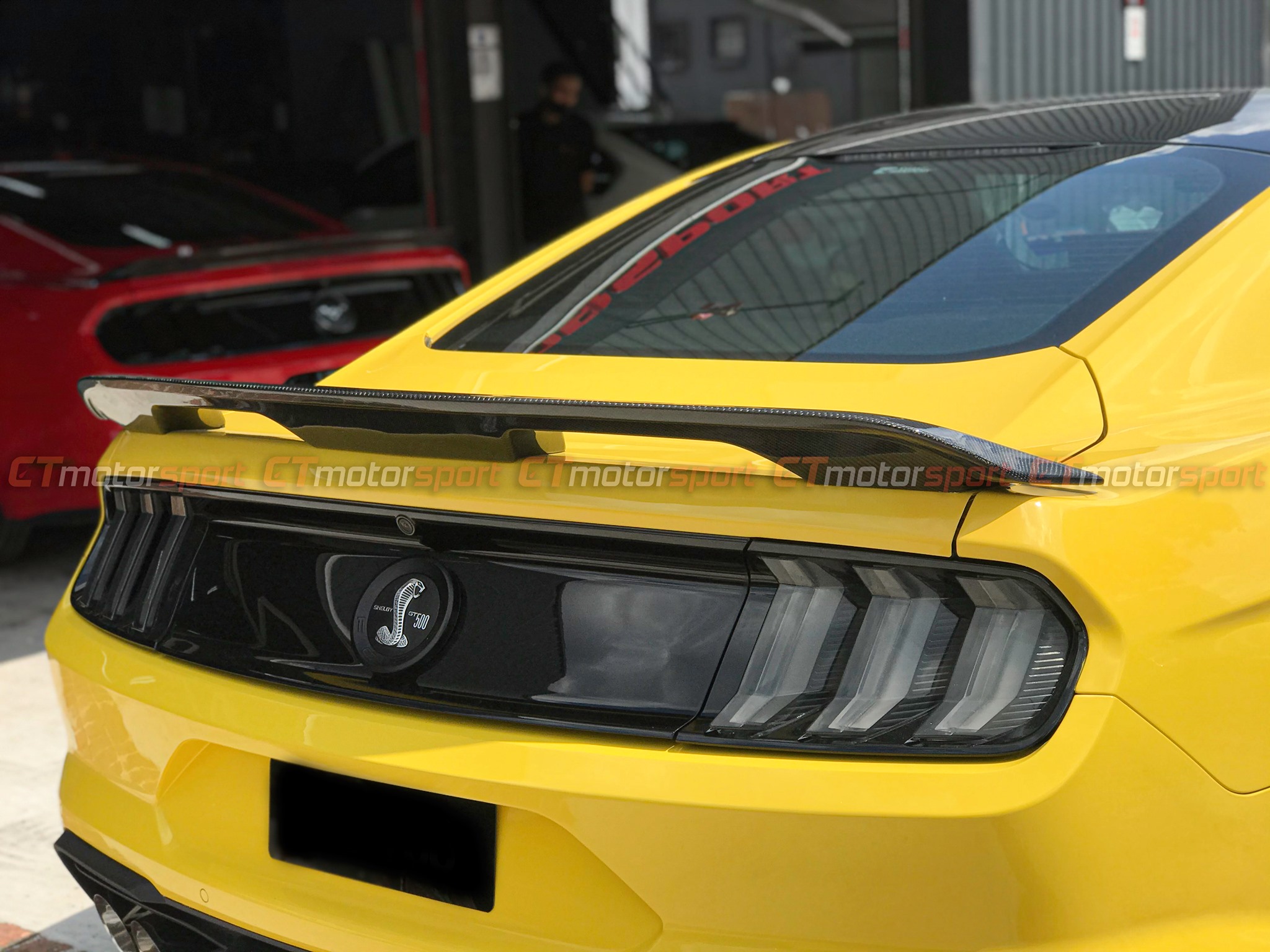Ford Mustang 2.3 / 5.0 Installed GT500 Carbon Fibre Spoiler