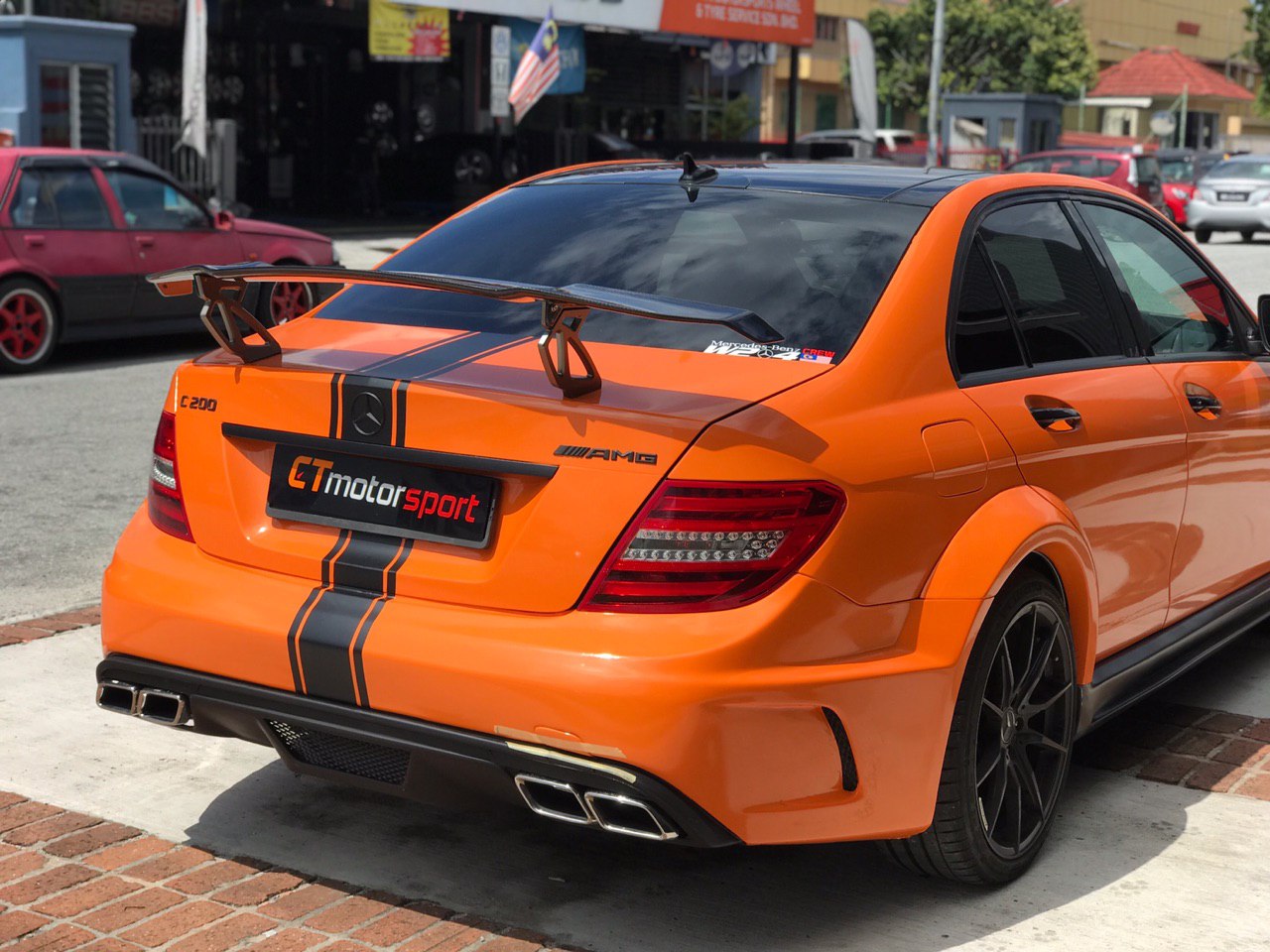 Mercedes-Benz C-Class W204 Installed Vorsteiner Carbon Fibre Spoiler