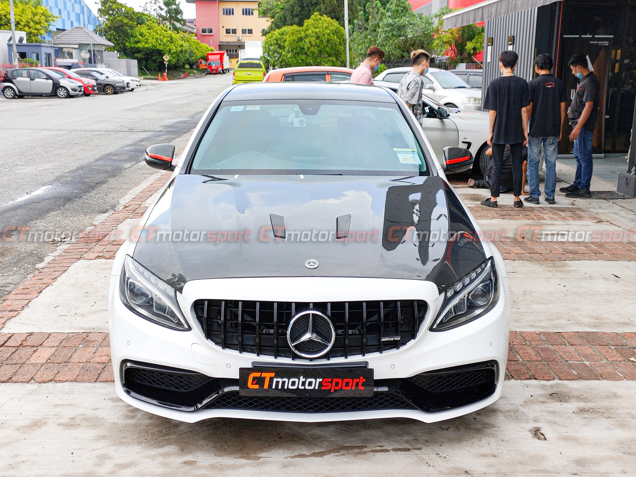 Mercedes Benz C-Class W205 Installed Black Series Carbon Fibre Front Hood