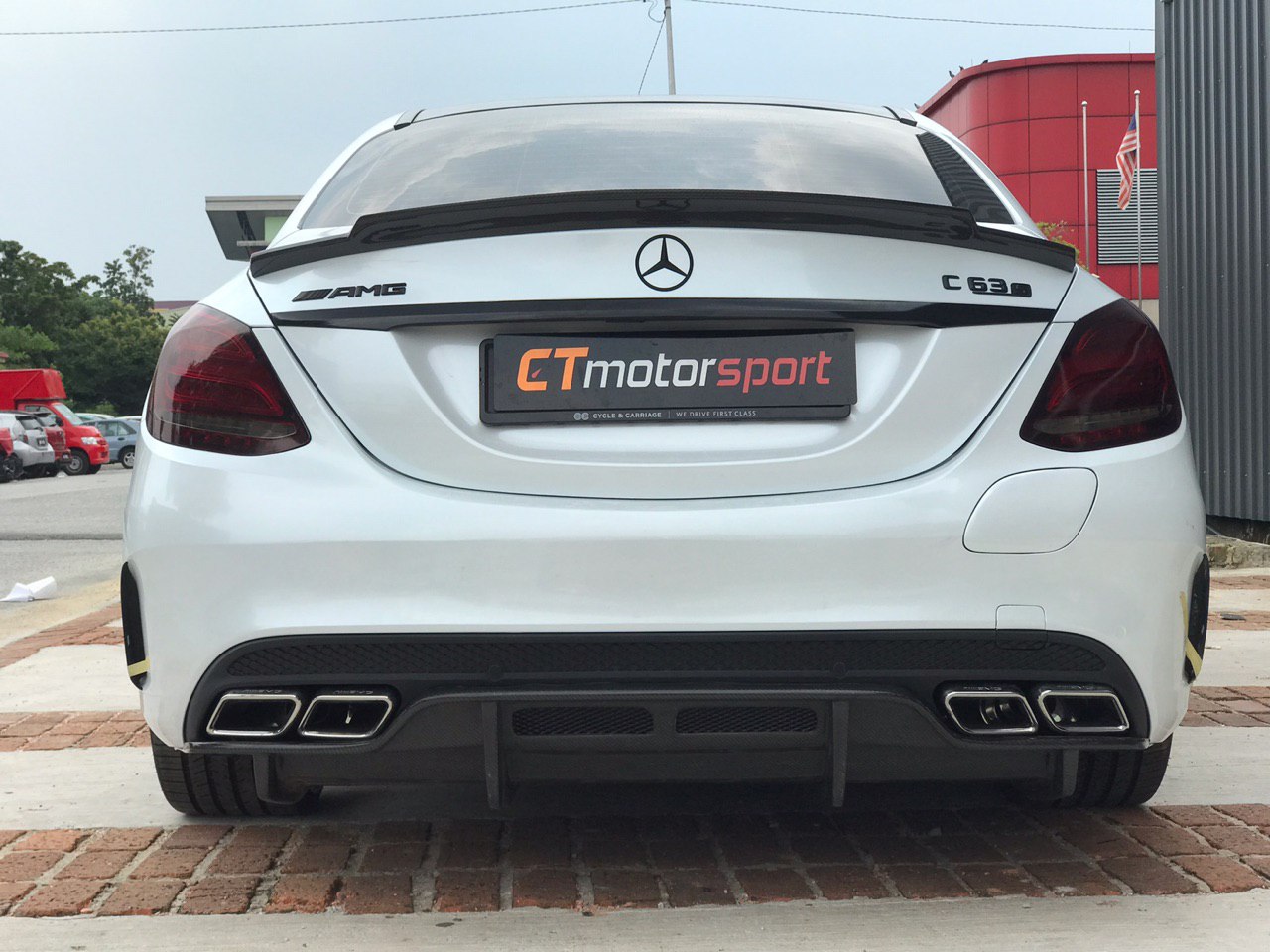 Mercedes Benz C-Class W205 Installed Rentech Carbon Fibre Spoiler