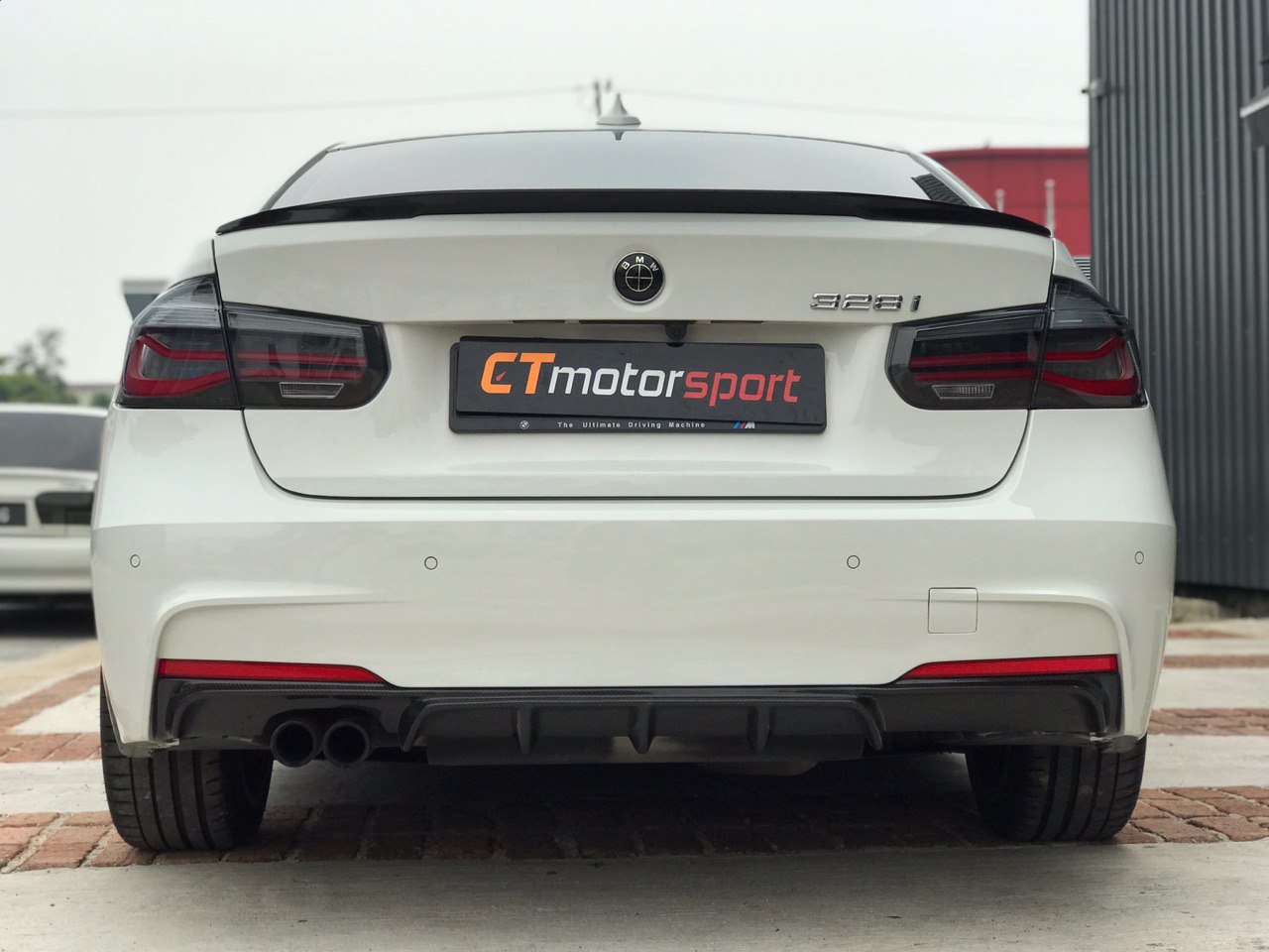 BMW F30 3 Series Installed Rear Tail Facelift Lamp Smoke