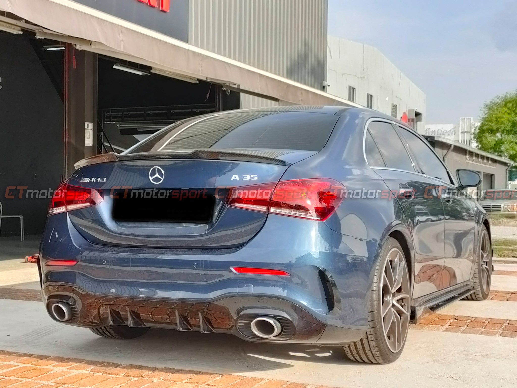 Mercedes-Benz W177 A-Class Sedan Installed A35 Rear Diffuser