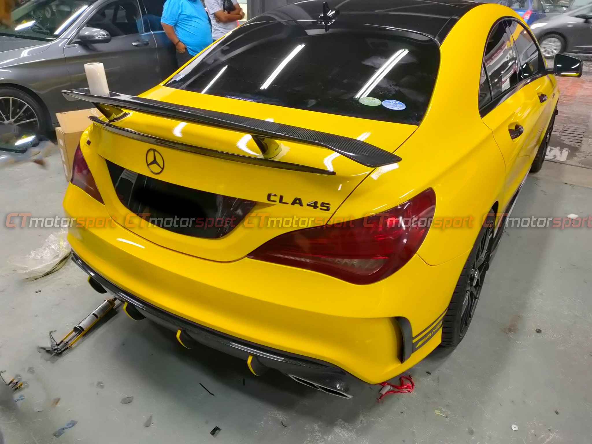 Mercedes Benz CLA CLA45 W117 Installed Paktech Style Rear Spoiler
