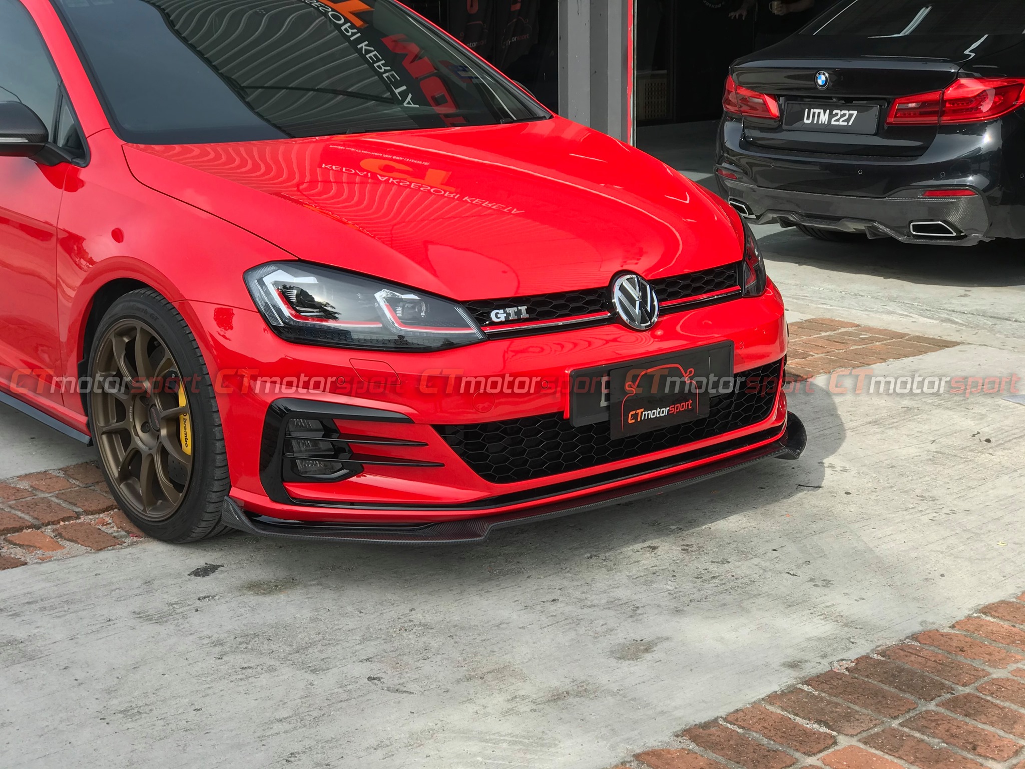 Volkswagen Golf MK7 Installed MK7.5 Carbon Fibre Front Lip