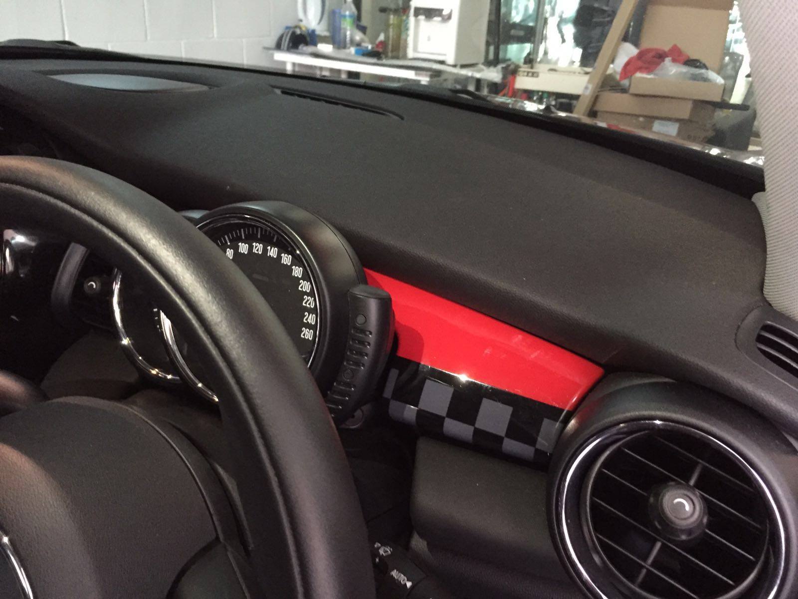 MINI Cooper / Cooper S F56 Installed Dashboard Trim Cover