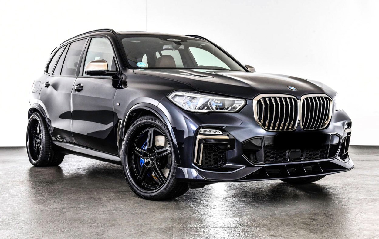 BMW X5 G05 Installed AC Schnitzer Front Lip Gloss Black 