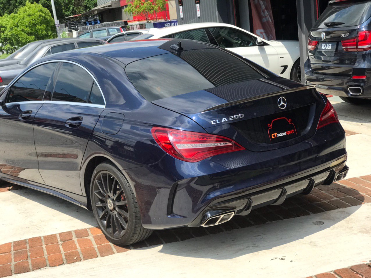 Mercedes Benz CLA CLA45 W117 Installed CLA45 Facelift Rear Diffuser