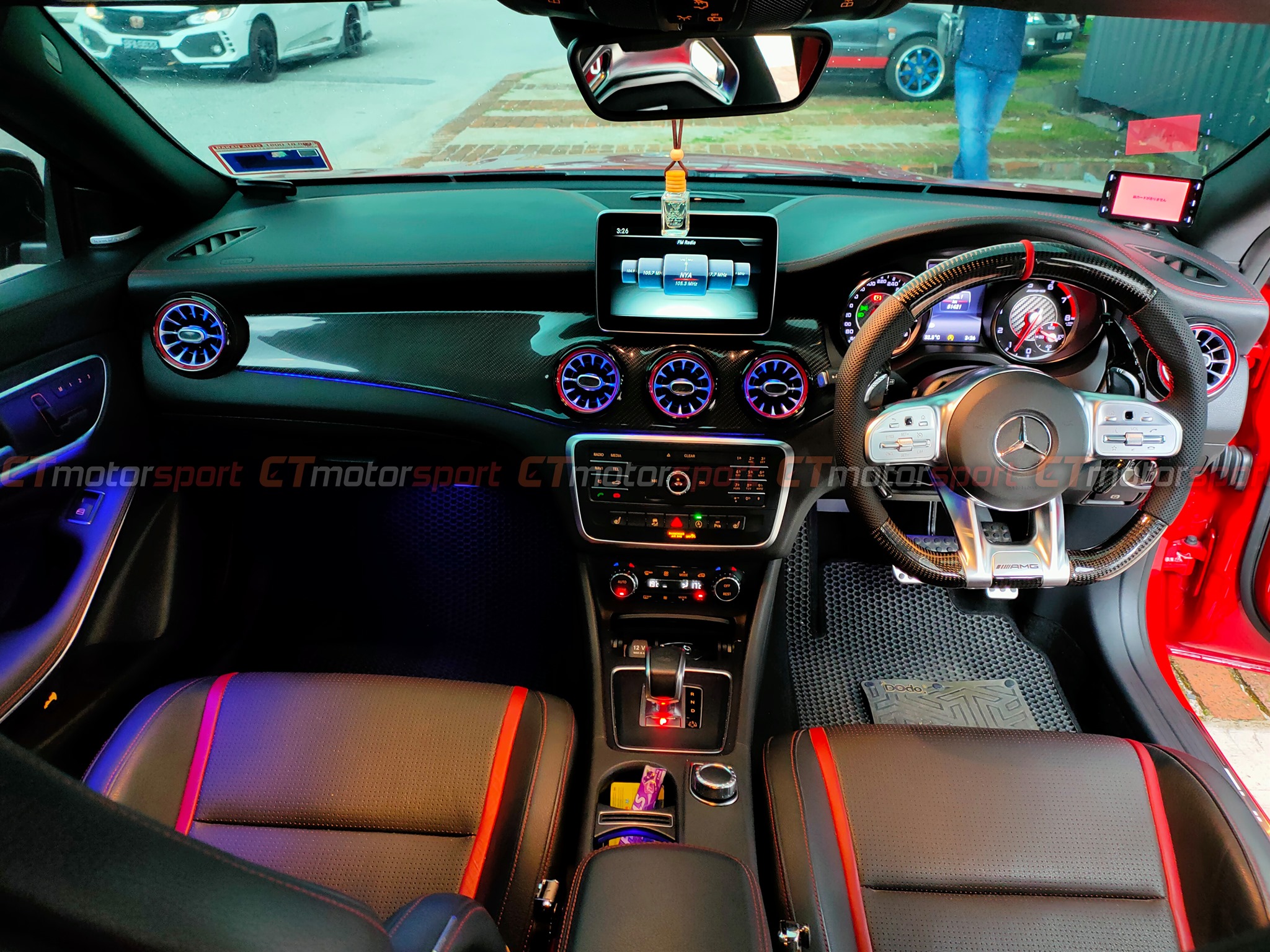 Mercedes Benz CLA W117 Installed CLA Facelift Carbon Fiber Steering