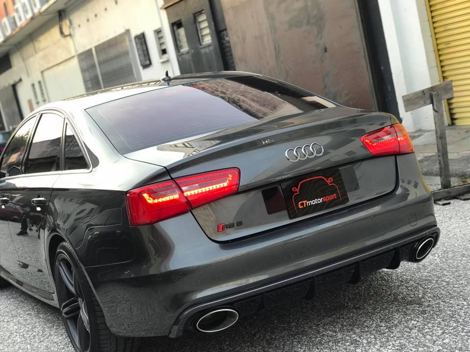 Audi A6 C7 RS6 Rear Diffuser Gloss Black