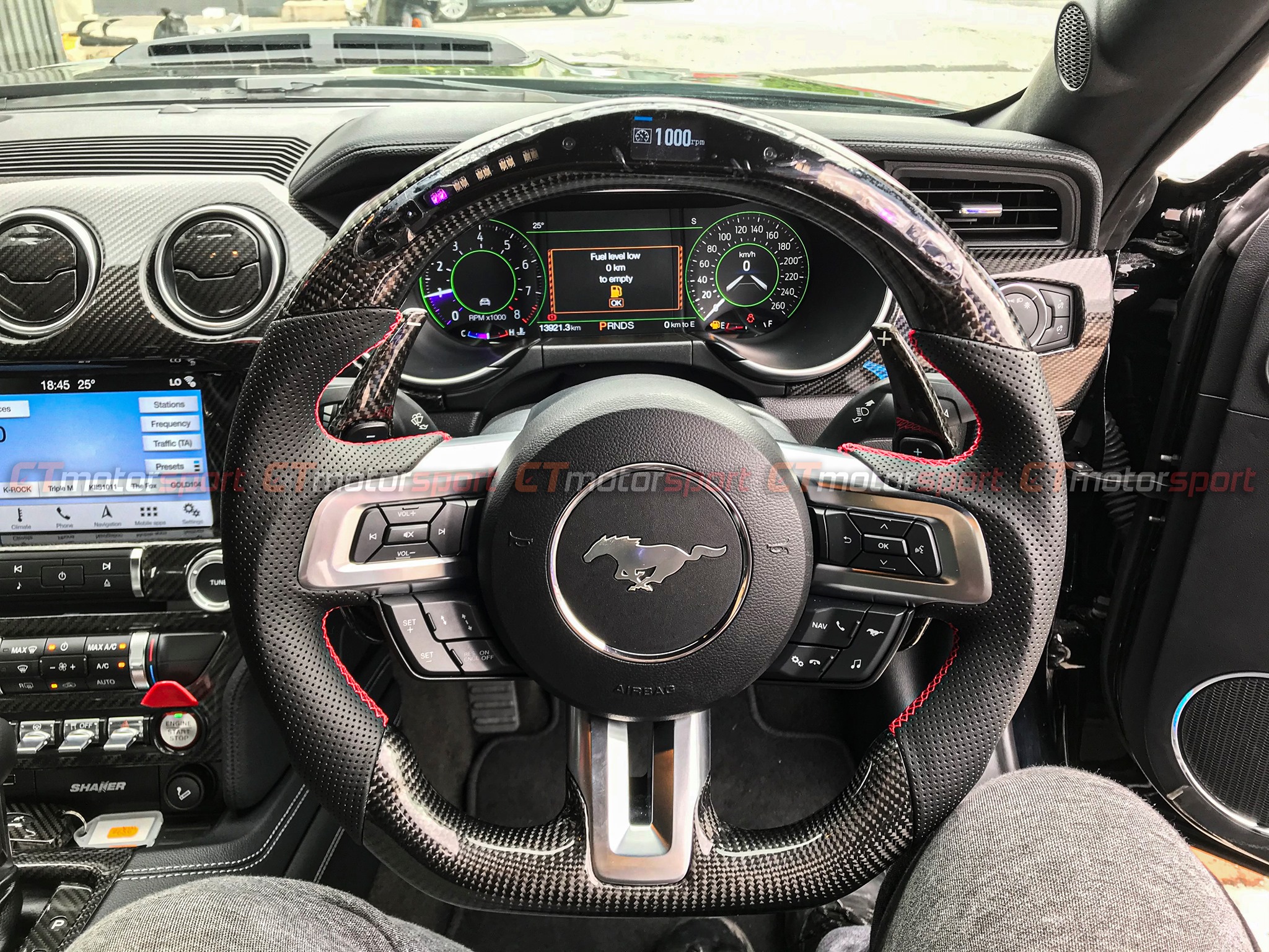 Ford Mustang 2.3 / 5.0 Installed Carbon Fiber Steering Wheel