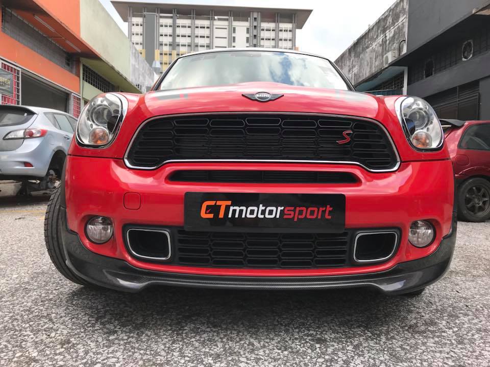 MINI Countryman R60 Installed JCW Carbon Fiber Front Lip