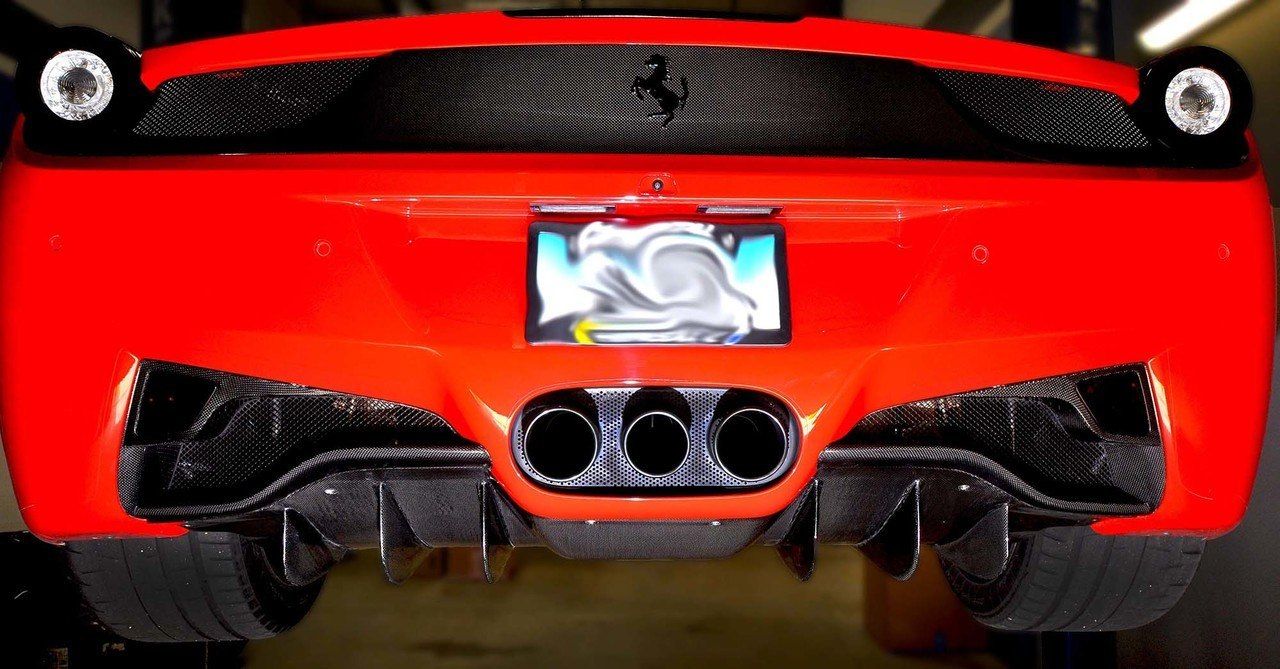 Ferrari Italia F458 Installed Carbon Fiber Rear Diffuser