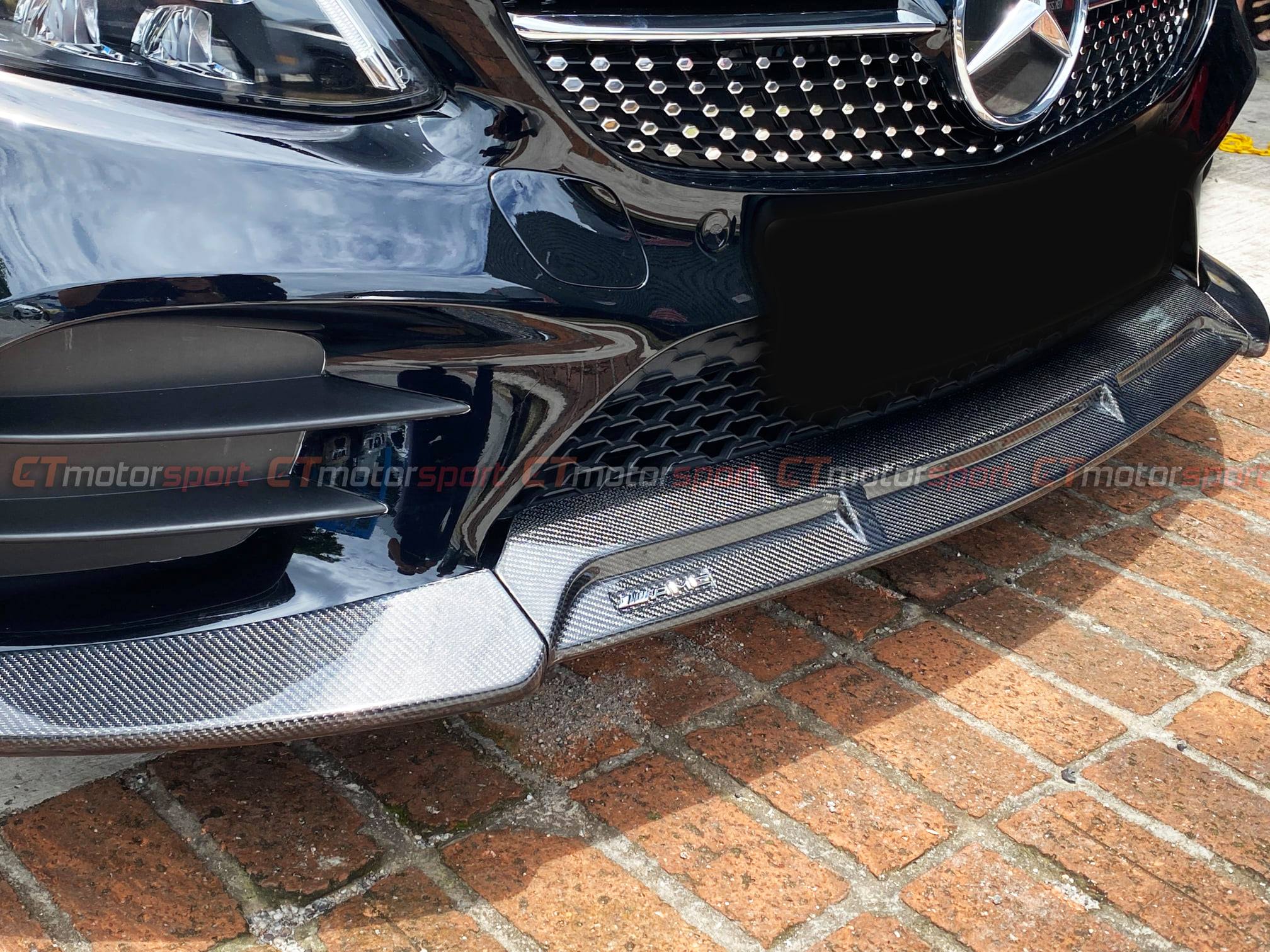 Mercedes-Benz C-Class W205 Facelift Installed Brabus Carbon Fiber Front Lip