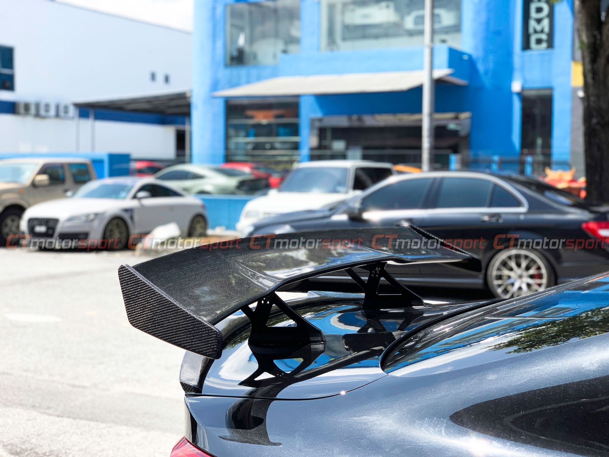 BMW F80 F82 M3 M4 Installed GTS Carbon Fiber Rear Spoiler