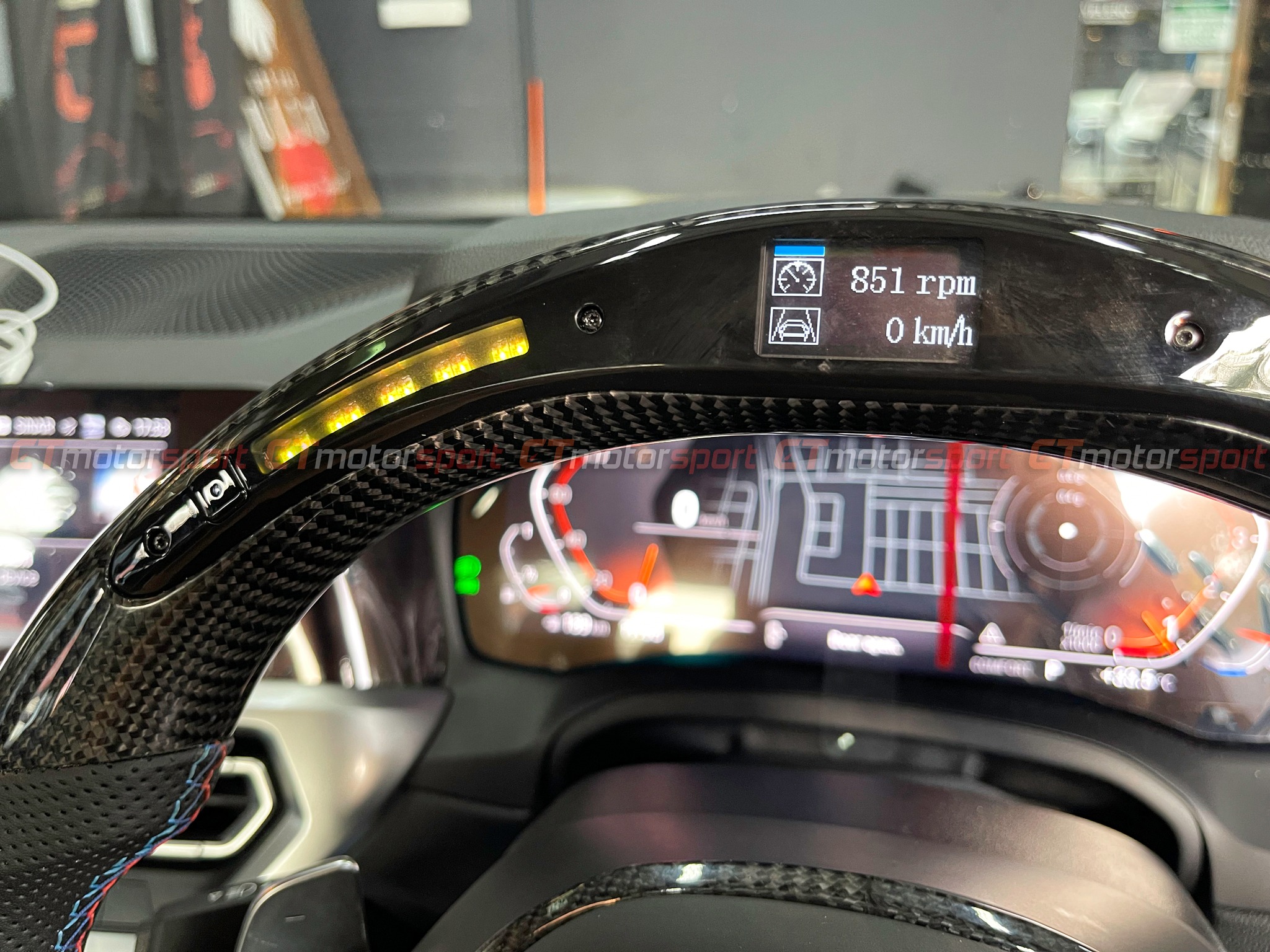 BMW G20 3 Series Carbon Fiber Steering with REV LED Meter