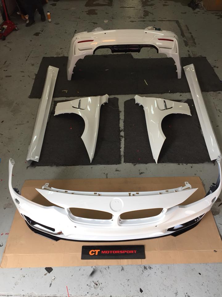 BMW F30 3 Series Installed M3 Bodykit with Side Fender Set Kit 