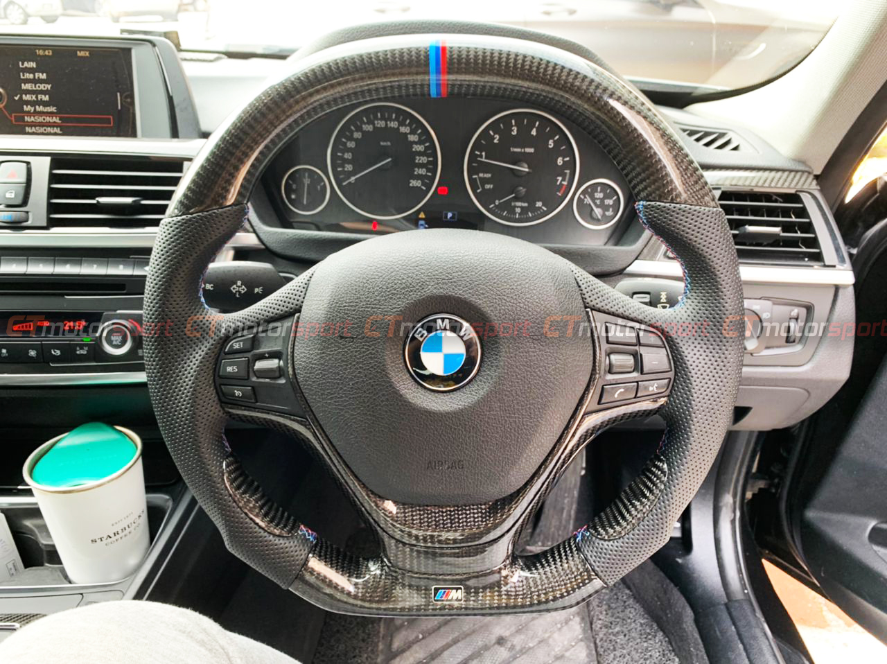BMW F30 3 Series Carbon Fiber Steering Flat Bottom Non M Sport