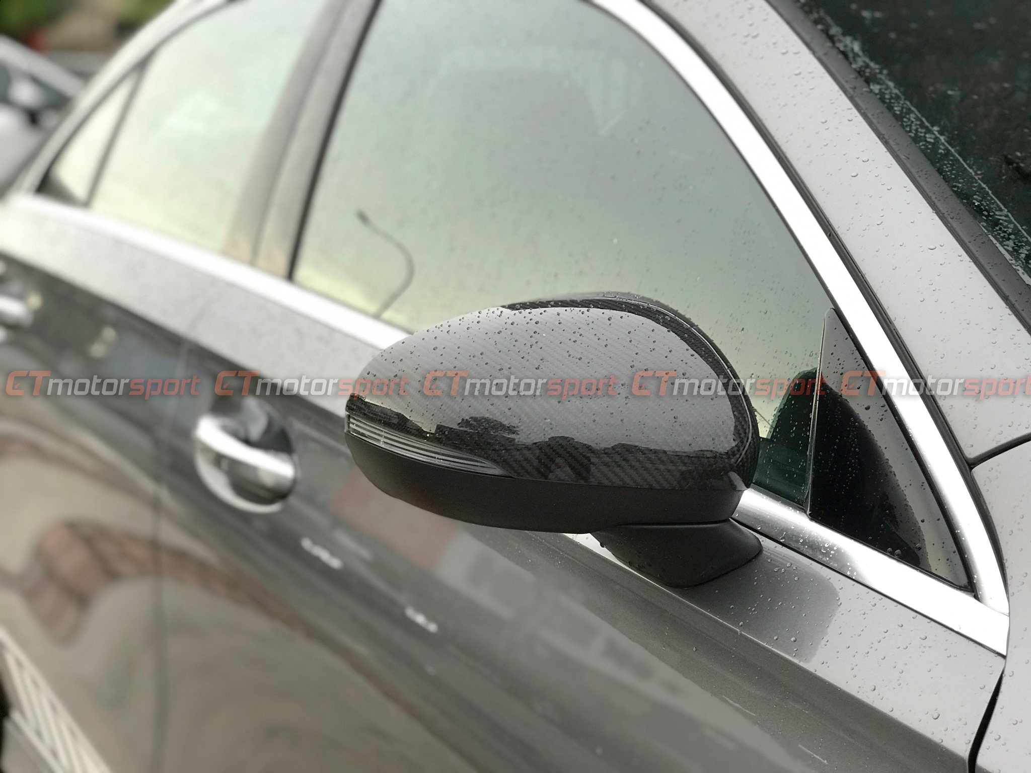 Mercedes Benz A-Class W177 Installed Side Mirror Carbon Fiber Replacement