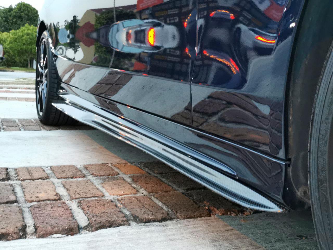 Mercedes Benz C-Class W205 Installed PSM Side Skirt Carbon Fiber