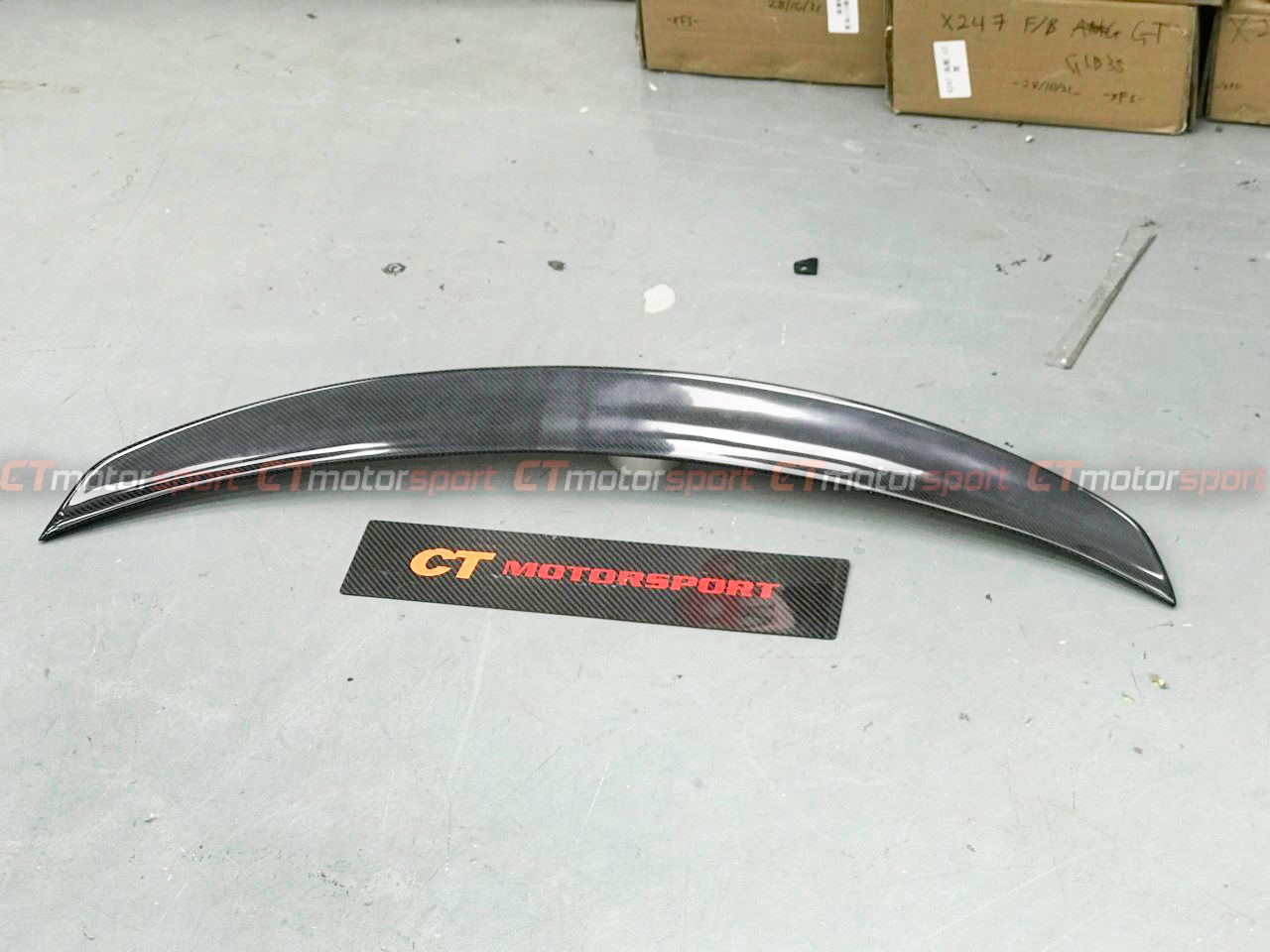 BMW F82 M4 Series Installed M4 3D Carbon Fiber Rear Spoiler