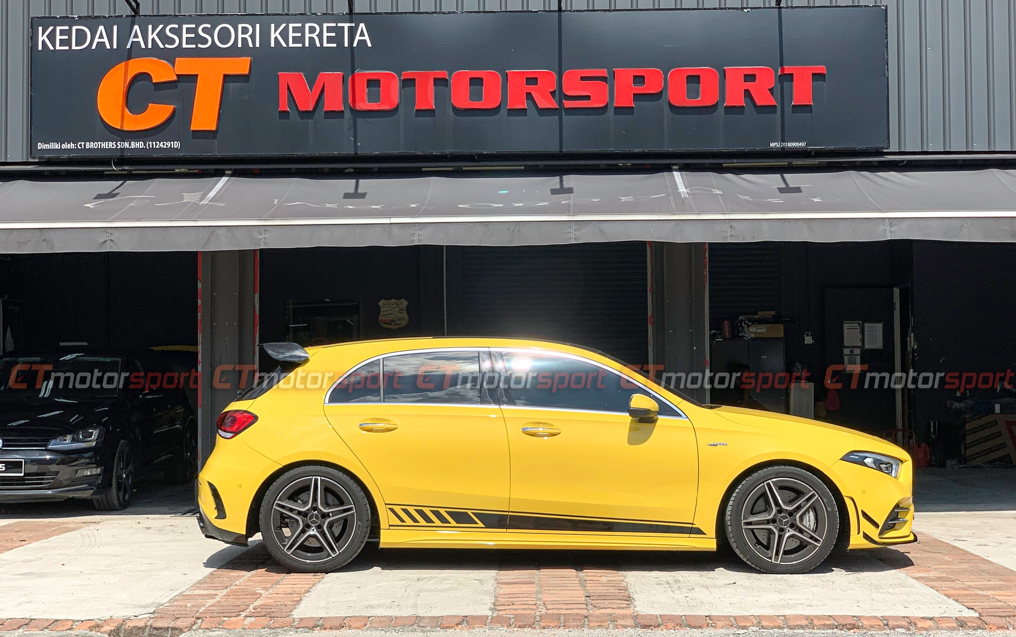 Mercedes Benz A-Class W177 Hatchback Installed Side Sticker AMG Hatchback