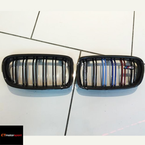 BMW F30 3 Series Installed M3 Front Grill Tri Color