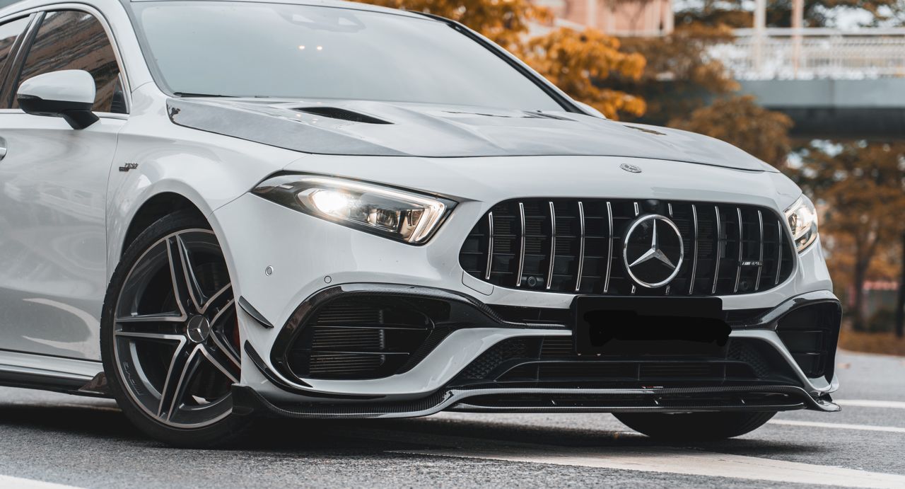 Mercedes W177 V177 A45s Front Lip Dry Carbon Set